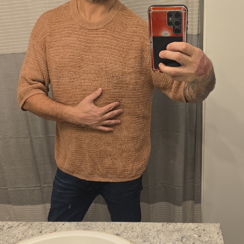 Zara Men's Brown Crewneck Sweater